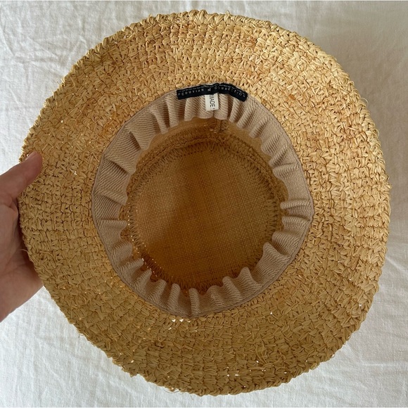 Peruvian Connection Raffia Straw Patchwork Bucket Hat - Picture 4 of 6